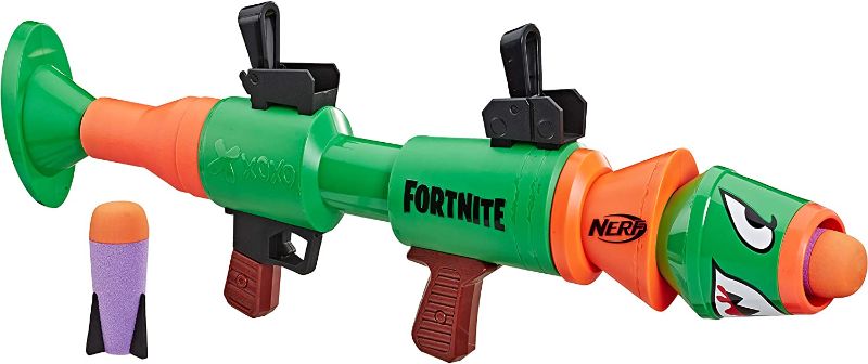 Photo 1 of NERF Fortnite Rl Blaster -- Fires Foam Rockets -- Includes 2 Official Fortnite Rockets -- for Youth, Teens, Adults
