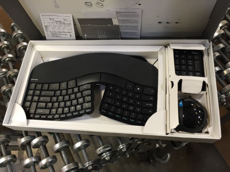 Photo 4 of Microsoft Sculpt Ergonomic Desktop, Black - Wireless USB Keyboard, Keypad, and Mouse
