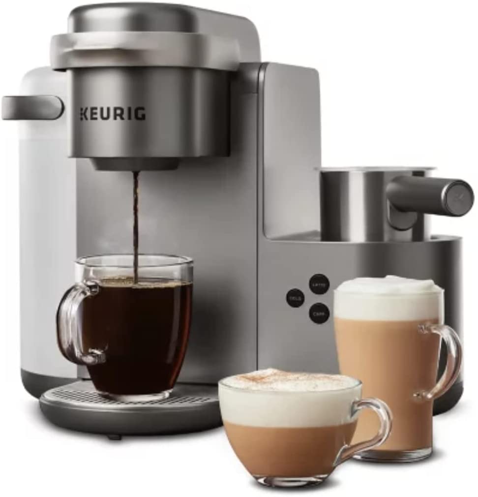 Photo 1 of Keurig K-Cafe C Single Serve K-Cup Pod C Latte and Cappuccino Maker, 12, Nickel
