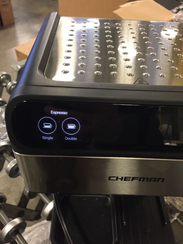 Photo 2 of Chefman 6-in-1 Stainless Steel 15-Bar Pump Espresso Machine