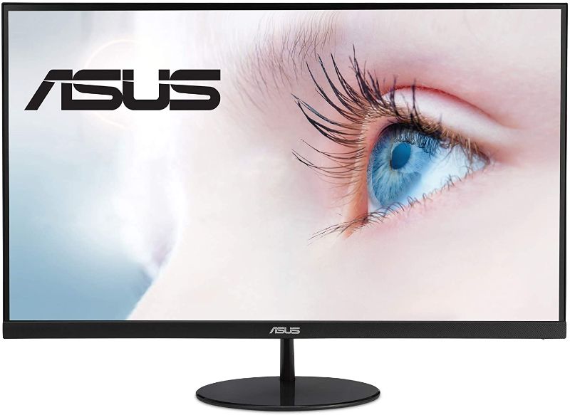 Photo 1 of ASUS VL279HE 27” Eye Care Monitor, 1080P Full HD (1920 x 1080), IPS, 75Hz, Adaptive-Sync, FreeSync, HDMI D-Sub, Frameless, Slim, Wall Mountable, Flicker Free and Blue Light Filter
