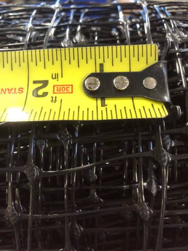 Photo 1 of  BLACK Coated plastic Wire Mesh Size 1 -  2 inch (8 ft. L  x 100 ft.)
