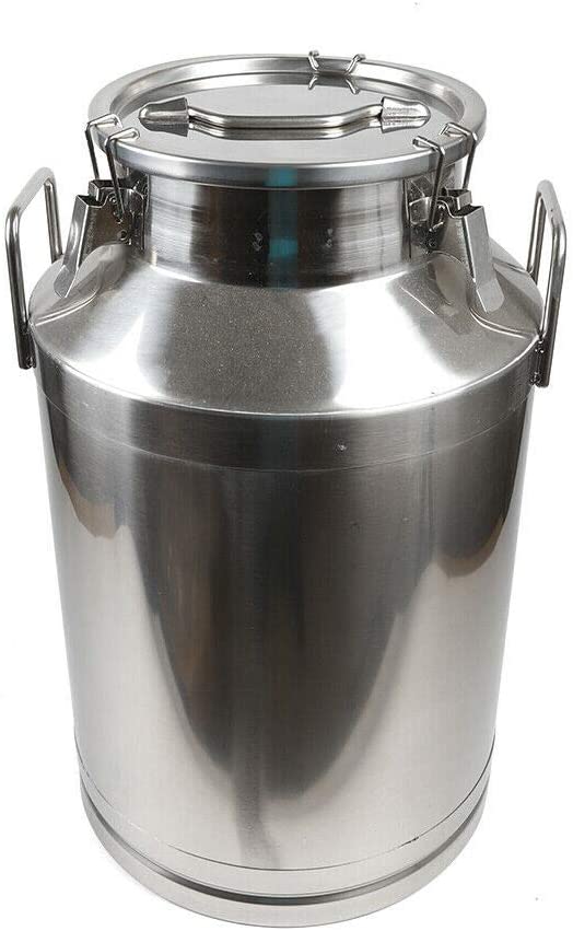 Photo 1 of 15.85 Gallon Stainless Steel Milk Can 60 Liter Milk Bucket Wine Pail Bucket with Sealed Lid, Airtight Storage Canister Milk Transport Can, Milk Can Bucket for Milk and Wine Liquid Storage(60L)
