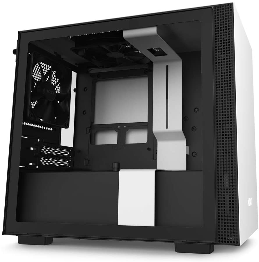 Photo 1 of NZXT H210 - CA-H210B-W1 - Mini-ITX PC Gaming Case - Front I/O USB Type-C Port - Tempered Glass Side Panel - Cable Management System - Water-Cooling Ready - Radiator Bracket - White/Black
