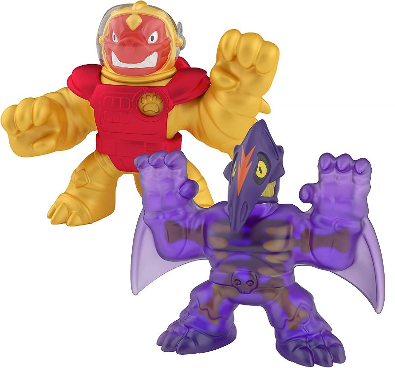 Photo 1 of Heroes of Goo Jit Zu Galaxy Attack, Action Figure - Cosmic Fury Versus Pack - Sun Fire Blazagon vs Dark Matter Terrack
