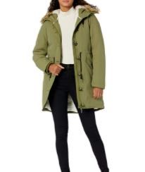 Photo 1 of Amazon Essentials Women's Water Resistant Long Sleeve Longer Length Parka with Faux Fur Trim Hood
-- xx large --- brand new, sealed 