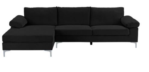 Photo 1 of AMANDA MODERN VELVET LARGE SECTIONAL SOFA 1 of 3 
