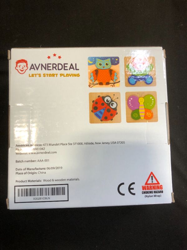 Photo 2 of Avnerdeal Wooden Animal Jigsaw Puzzles for Toddlers 1 2 3 4 Years Old, Boys &Girls Educational Toys
