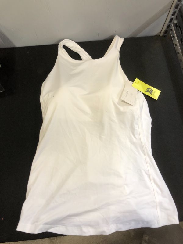 Photo 1 of ALL IN MOTION TRAIN SHELF BRA TANK WHITE
SIZE XS