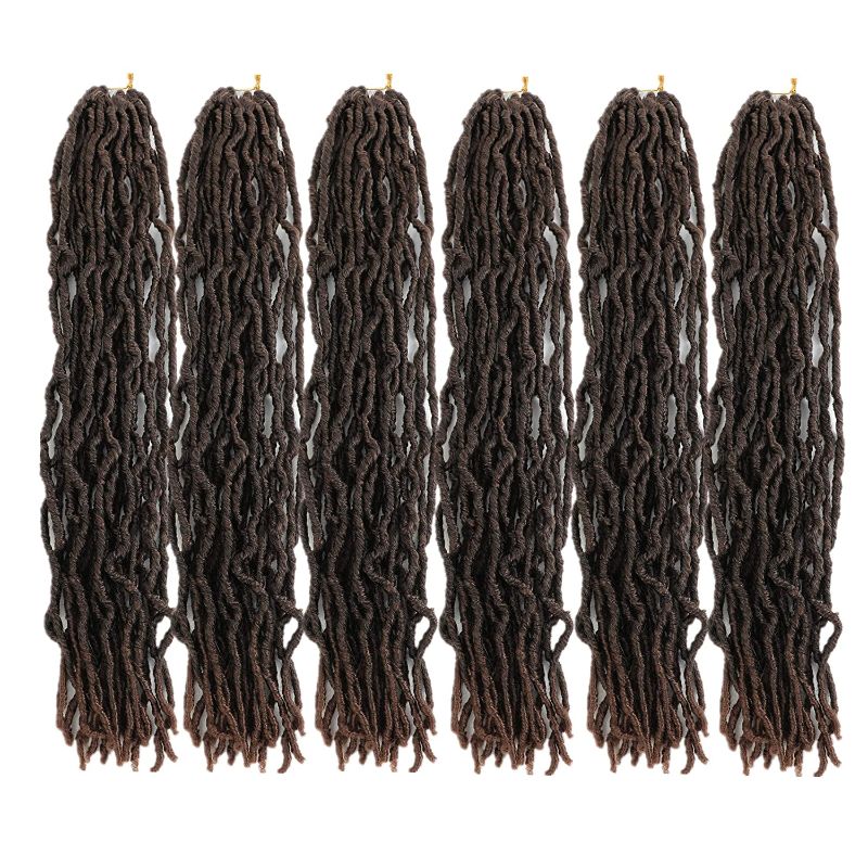 Photo 1 of FREESHOW Nu Faux Locs 24 Inch 6 Packs Soft Faux Locs Color T30 Pre Looped Nu Faux Locs Crochet Hair For Black Women (24",T30)
