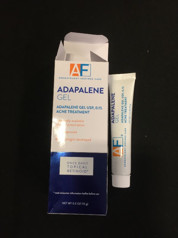 Photo 1 of Acne Free Adapalene Gel 0.1%, Once-Daily Topical Retinoid Acne Treatment, Dermatologist Developed, Unclogs Pores and Clears Acne, Prevents and Improve Whiteheads and Blackheads, 0.5 Ounce
EXP 02/2022