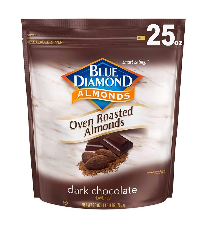 Photo 1 of 
Blue Diamond Almonds Oven Roasted Dark Chocolate Flavored Snack Nuts, 25 Oz Resealable Bag (Pack of 1)
exp oct 3 2022