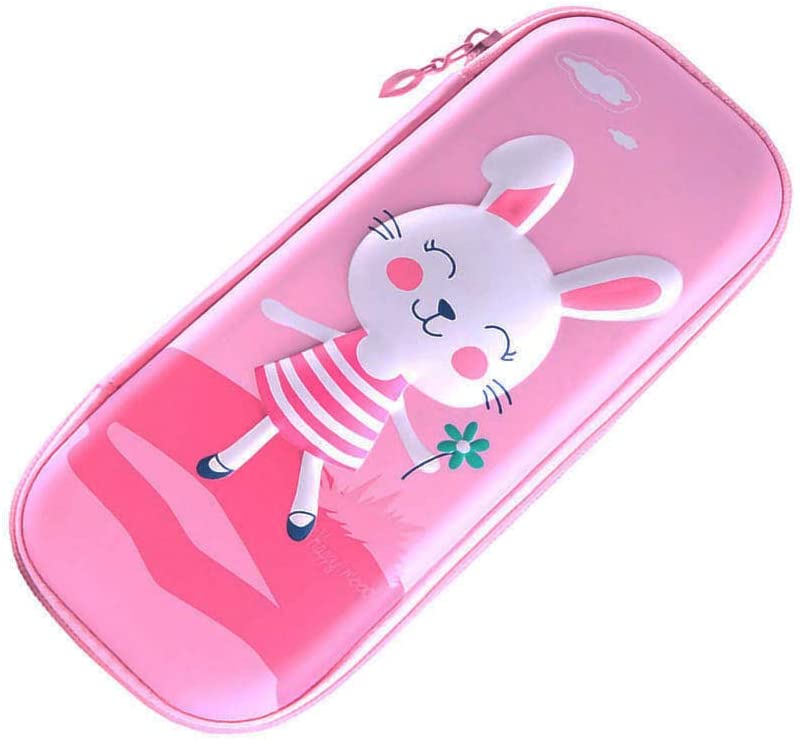 Photo 1 of 
Large Capacity Pencilcase for Kids - Anti-Shock Hardtop 3D Embossed Pencil Bag with Compartments for Students Adults Teens School Office (Pink rabbit)