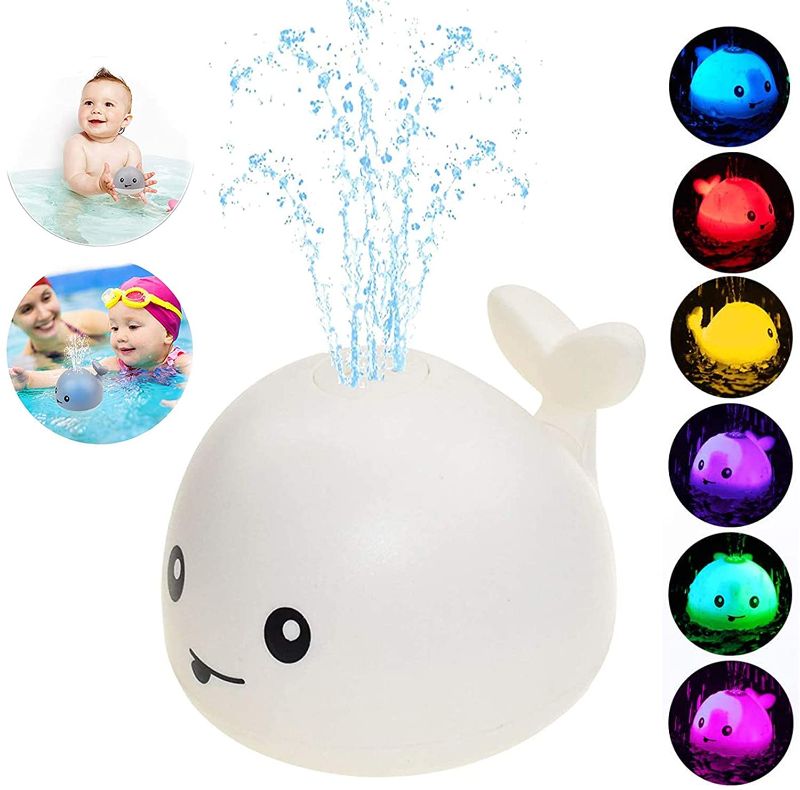 Photo 1 of 
Baby Bath Toys, Baby Toys Whale, Whale Automatic Spray Water Bath Toy with Light, Induction Sprinkler Bathtub Shower Toys for Toddlers Kids Boys Girls