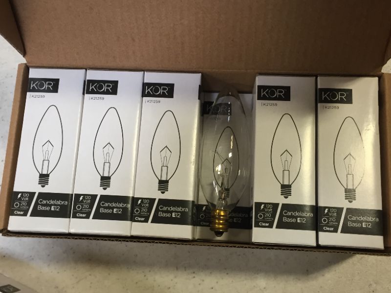 Photo 1 of 12 Pack 25CTC Chandelier 25W Bulbs 120V B10 Straight Torpedo Candelabra E12 Clear
