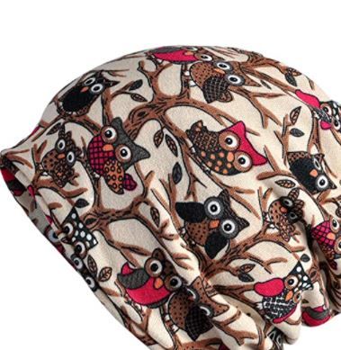 Photo 1 of Kangqifen Multifunction Slouchy Beanie Hat Owl Pattern Fleece Lined Winter Warm Cap Loop Scarf for Women 2 pc