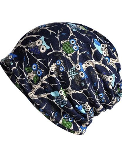 Photo 1 of Kangqifen Multifunction Slouchy Beanie Hat Owl Pattern Fleece Lined Winter Warm Cap Loop Scarf for Women 2 pc