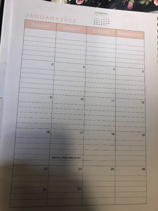 Photo 1 of 2022 Monthly Planner, 18-Month Planner Calendar, 11"x8" Planner Monthly with Tabs& Pocket Stickers, 2021-2022 Monthly Planner, Academic Planner Daily Monthly Cute Planner, Thick Paper, Floral 2 pack 
