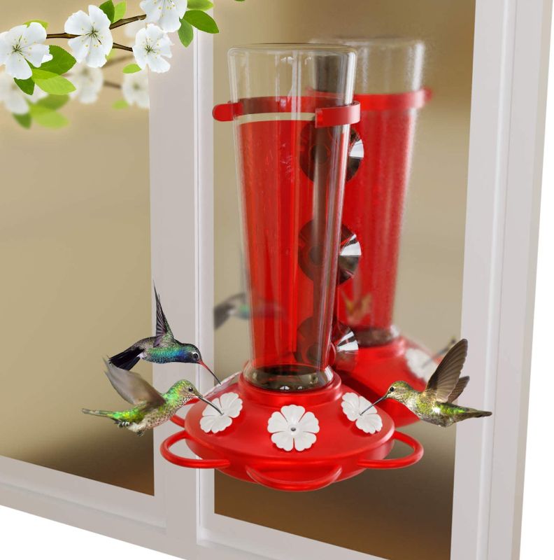 Photo 1 of 
Nature Anywhere Window Hummingbird Feeders for Outdoors Including 3 Colors of Interchangeable Flowers for Hummingbirds Food, Sugar Water and Nectar (Large)