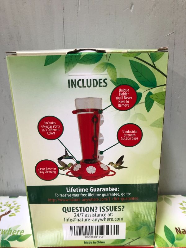 Photo 3 of 
Nature Anywhere Window Hummingbird Feeders for Outdoors Including 3 Colors of Interchangeable Flowers for Hummingbirds Food, Sugar Water and Nectar (Large)