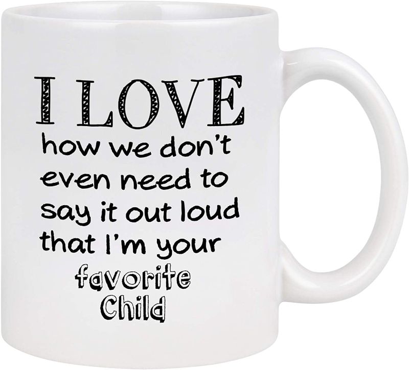 Photo 1 of 
Favorite Child Coffee Mug Mom Dad Coffee Mug Mothers Day from Daughter Son Best Fathers Day for Dad Parents Women Men White 11 Oz 2pack 