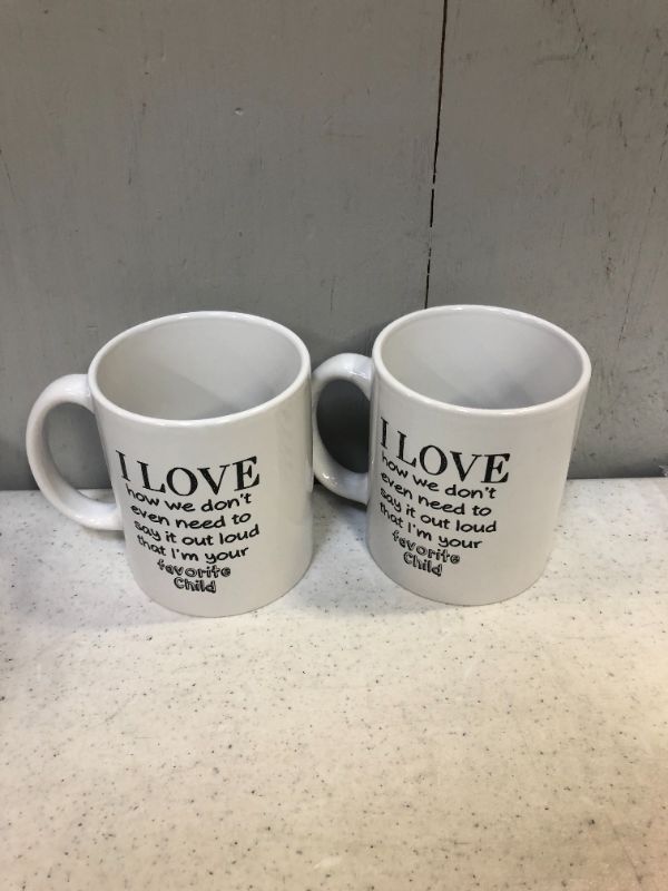 Photo 2 of 
Favorite Child Coffee Mug Mom Dad Coffee Mug Mothers Day from Daughter Son Best Fathers Day for Dad Parents Women Men White 11 Oz 2pack 