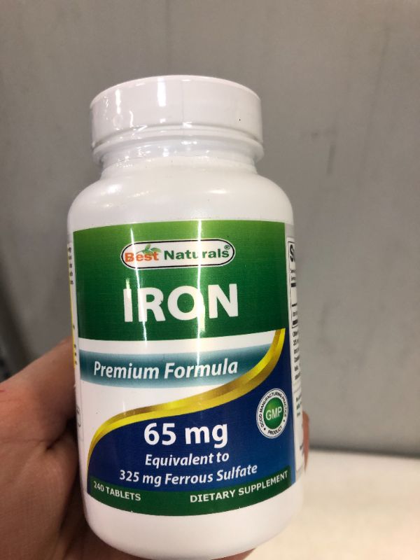 Photo 2 of 
Best Naturals Iron ferrous sulfate 65 mg 240 Tablets (factory sealed) exp 12/2023