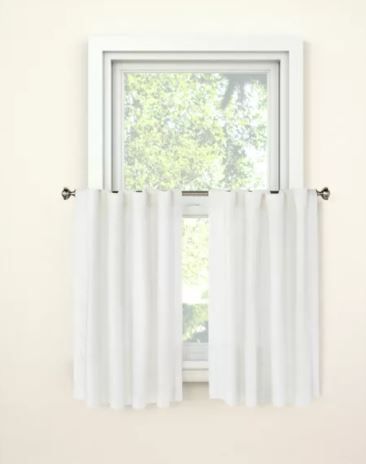 Photo 1 of 36"x42" Curtain Tier Honeycomb White - Threshold™
