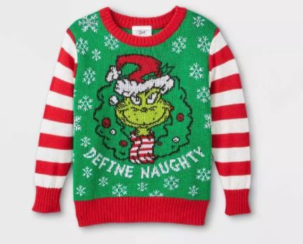 Photo 1 of Toddler Boys' The Grinch 'Define Naughty' Sweater - Green
Size 12M 
