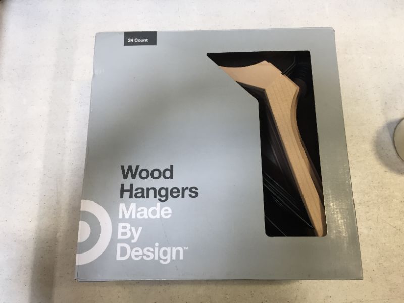 Photo 3 of 24pk Wood Hanger Natural - Made By Design