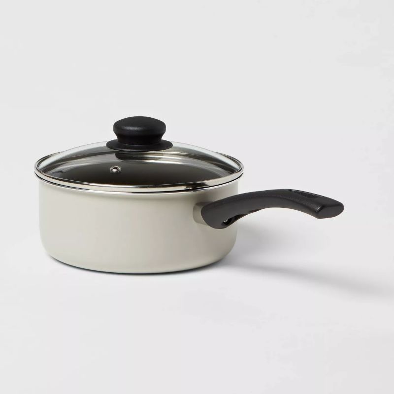 Photo 1 of 2qt Aluminum Nonstick Covered Saucepan - Room Essentials™
