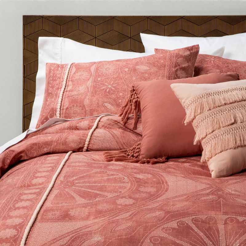 Photo 1 of Jessamine Pom Trimmed Comforter Set Rose - Opalhouse™ full/queen 
