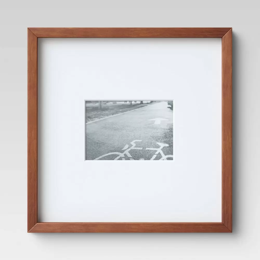 Photo 1 of 14" x 14" Matted to 5" x 7" Mid Tone Single Image Picture Frame Brown - Project