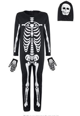 Photo 1 of LMYOVE Kids Skeleton Costume, Glow in The Dark,Halloween Horror Jumpsuit for Boys&Girls
