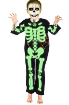 Photo 1 of Halloween Skeleton Costumes kids Glow in The Dark Skeleton Costumes with Gloves Halloween Scary Jumpsuit for Girls Boys 3-12T
10t
