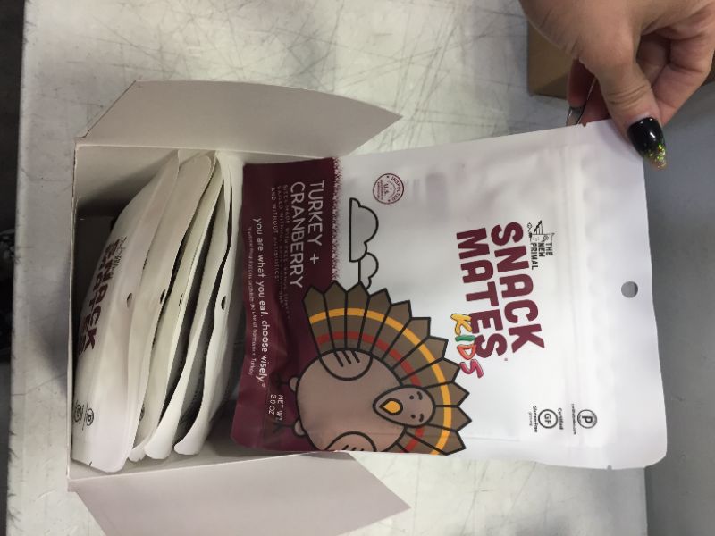 Photo 2 of ?Snack Mates by The New Primal Turkey & Cranberry Bites, High Protein and Low Sugar Kids Snack, Bite-Sized, Certified Paleo, Certified Gluten Free, Soy Free, 2 Oz Per Pack (8 Pack)
09/21/21