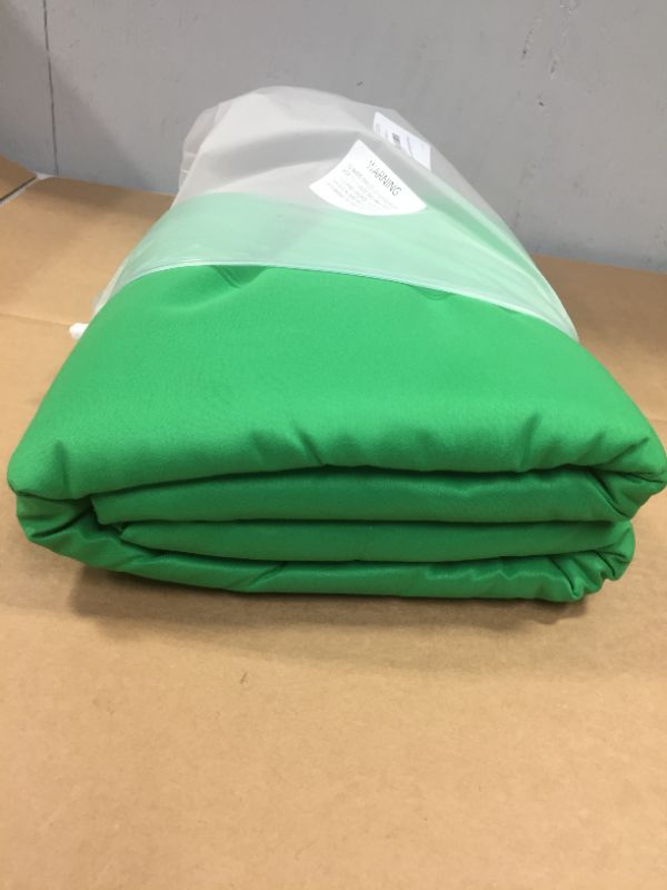 Photo 3 of 12 ft x 9.5 ft Green Screen Backdrop, Big Soft GreenScreen Sheet Virtual Background for Zoom, Photography Backdrop***only green screen***