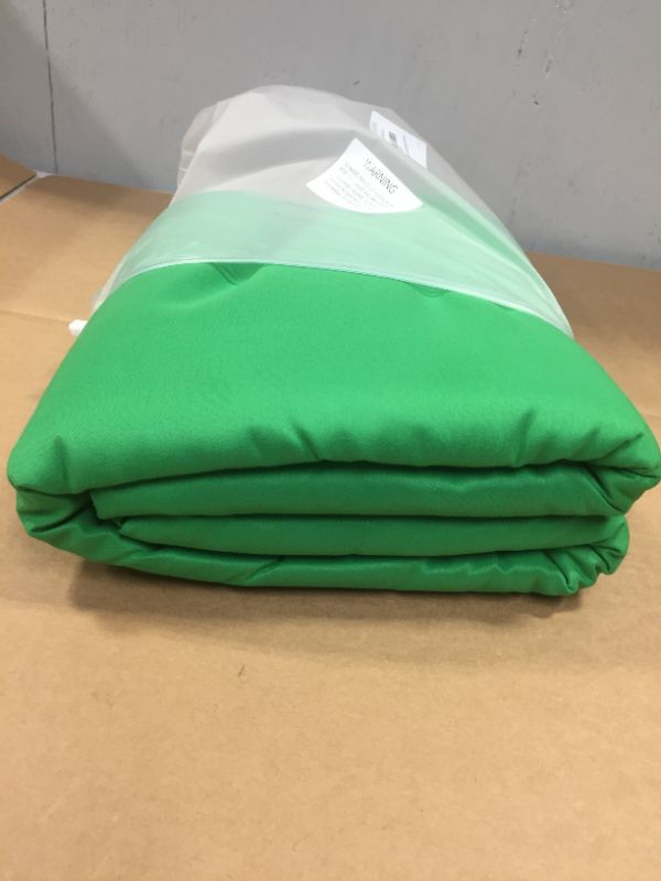 Photo 3 of 12 ft x 9.5 ft Green Screen Backdrop, Big Soft GreenScreen Sheet Virtual Background for Zoom, Photography Backdrop