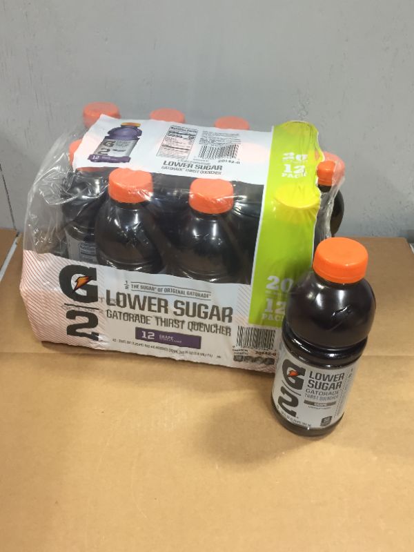 Photo 3 of (12 Bottles) Gatorade G2 Thirst Quencher Low Calorie Sports Drink, Grape, 20 fl  Exp--I don't see the expiration date
