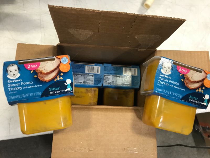 Photo 1 of Gerber 2nd Foods Sweet Potato and Turkey, 8 oz- 8 PACK
BEST BY: DEC 31 2021