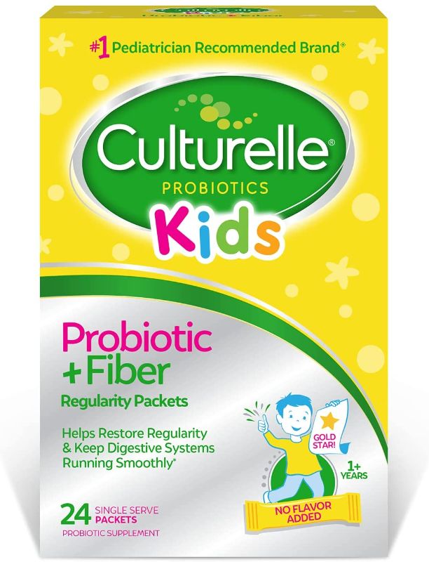 Photo 1 of Culturelle Kids Regularity Probiotic & Fiber | Helps Restore Regularity & Keeps Kids' Digestive Systems Running Smoothly* | 24 Single Packets
BEST BY: 06/22