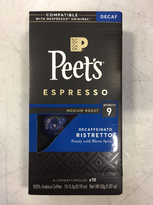 Photo 1 of 5pack Peet's espresso pods Decaf medium roast BB 12/22/2021