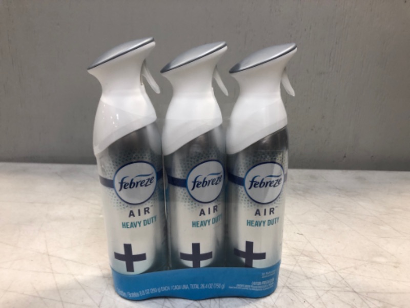 Photo 1 of Febreze Air Freshener Heavy Duty Crisp Clean (3 Count, 8.8 oz)