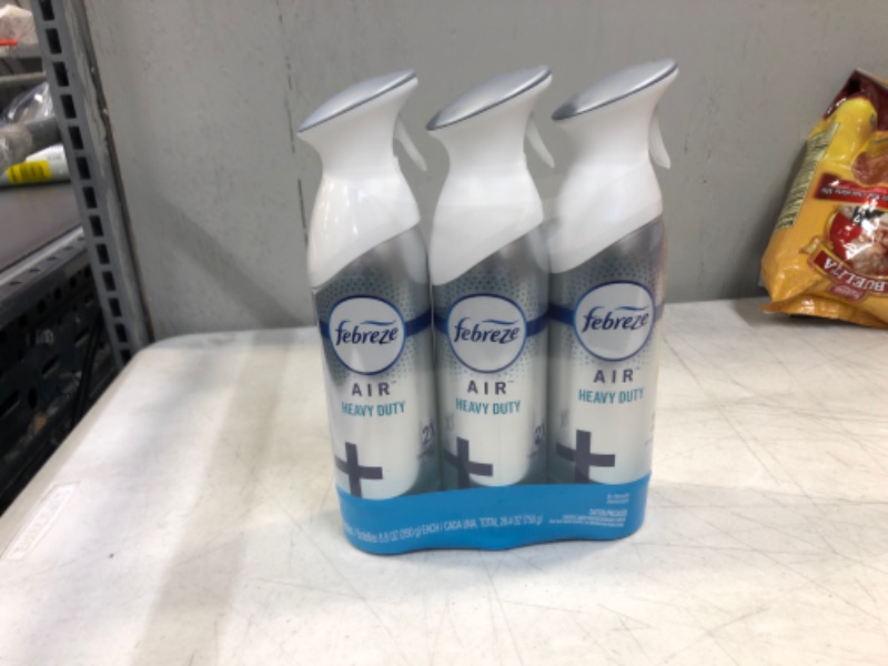 Photo 1 of Febreze Air Freshener Heavy Duty Crisp Clean (3 Count, 8.8 oz)