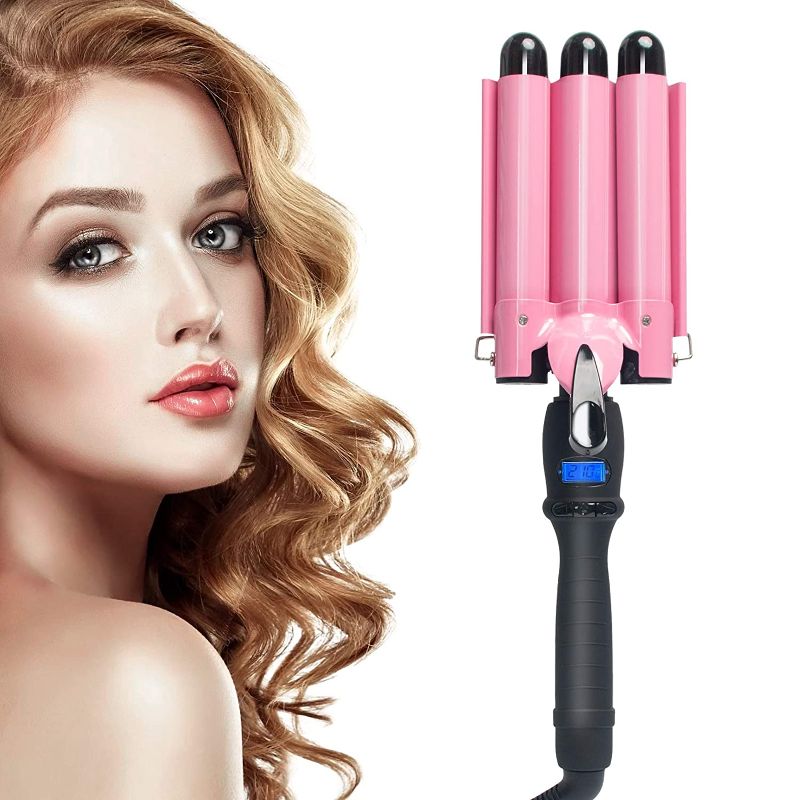 Photo 1 of Awhoas 3 Barrel Curling Iron Wand, 1 Inch Hair Waver 25mm Hair Crimper Anti-Scalding Triple Ceramic Barrel Mermaid Waver Adjustable Temperature with LCD Display
Opened but NEW