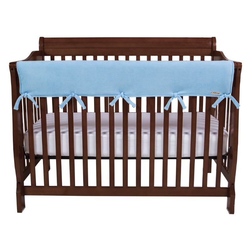Photo 1 of CribWrap® Wide 1 Long Blue Fleece Rail Cover