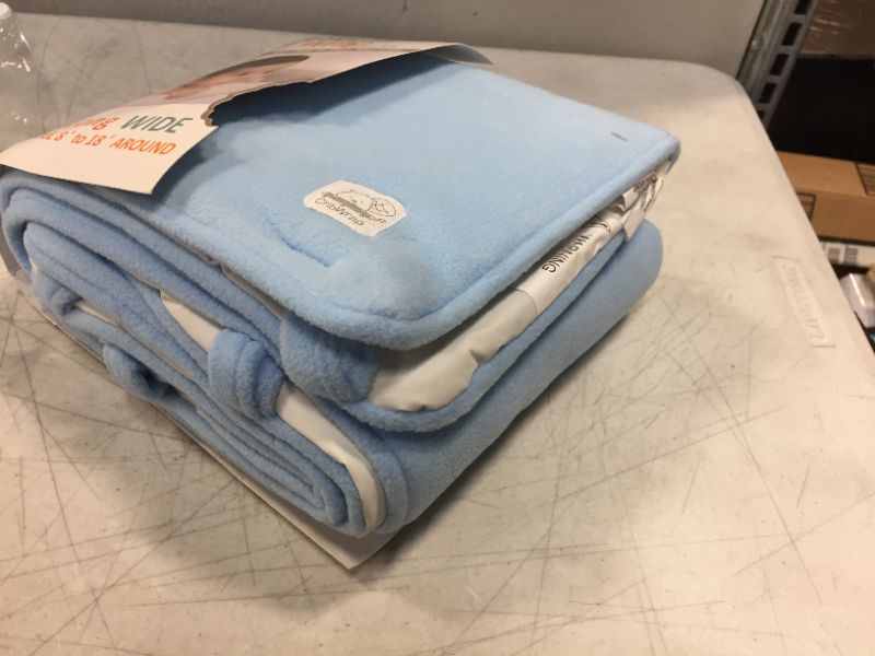 Photo 1 of CribWrap® Wide 1 Long Blue Fleece Rail Cover