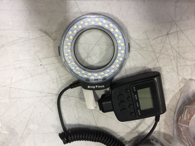 Photo 4 of 48 Macro LED Ring Flash Bundle with LCD Display Power Control, Adapter Rings and Flash Diffusers for Canon 650D,600D,550D,70D,60D,5D Nikon