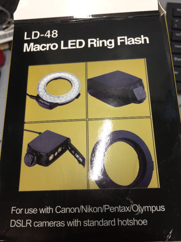 Photo 5 of 48 Macro LED Ring Flash Bundle with LCD Display Power Control, Adapter Rings and Flash Diffusers for Canon 650D,600D,550D,70D,60D,5D Nikon
