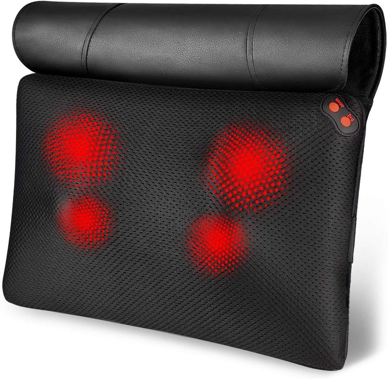 Photo 1 of Back Massager, WOQQW Shiatsu Back and Neck Massager, Deeper Tissue Kneading Massage Pillow with Heat for Shoulders,Waist,Legs,Foot, Body Relieve Muscle Pain - Best Gift for Women/Men/Dad/Mom